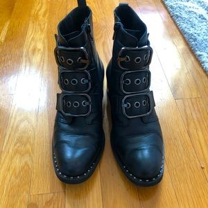 Jeffrey Campbell buckle and studded boots